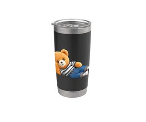 Pigro Teddy Bear Rilassante Pose Forme Mania Bicchiere termico in acciaio inox doppia parete