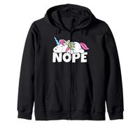 Pigro Unicorn Non Oggi Nope Felpa con Cappuccio
