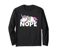 Pigro Unicorn Non Oggi Nope Maglia a Manica