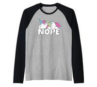 Pigro Unicorn Non Oggi Nope Maglia con Maniche Raglan