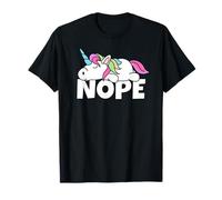 Pigro Unicorn Non Oggi Nope Maglietta