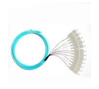 Pigtails in fibra ottica 12 colori SC OM3/OM4 10 Gigabit multimodale FC LC ST Bundle Pigtail (SC OM3)