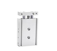 PIHWGUVD Cilindro Pneumatico a Doppio Stelo TR16 TR20 TR25 TR32, Corsa 10-200 mm con Magnete(Stroke 10mm Magnetic,TR25)