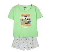 PIJAMA CORTO SINGLE JERSEY PUNTO THE MANDALORIAN LIGHT GREEN