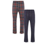 Pijama FM London para hombre paquete de 2 - Pantalones de pijama ligeros para hombre, ropa de dormir y ropa de dormir, Blu Navy/Bordeaux, L