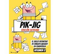 PIK-JIG - Libro de actividades para adultos - Dibujo divertido basado en cuadrículas: Soluciones contra el aburrimiento para adultos