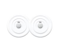Pika Couvercles Taille Set di 2 coperchi sottovuoto Misura M, Diametro 8,2 cm, Plastica Silicone, Bianco, 8 cm
