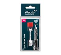 Pika Marker 7031SB - Miniere circolari per portamine architettonico "Fine Dry", 0,9 mm, confezione da 12 pezzi, colore: rosso