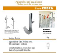 Pika Shop Appendino per Box Doccia Modello Cobra Cromato