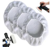 PIKABOOM Set da 4 Cappe per Lucidatura in Lana d'Agnello 250mm - Compatibili con Lucidatrice a Batteria Einhell Auto CC-PO 90 e CE-CB 18/254 Li