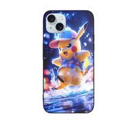 Pikachu compatible with Iphone15Phone Case, Soft Glass Phone Cover for Dual Camera compatible with Iphone15
