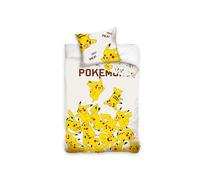 Pikachu Pokemon Fronte-Retro Set Copripiumino Singolo 100% Cotone Ragazze Ue