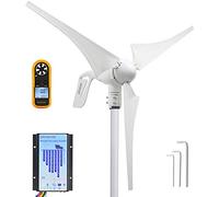 PIKASOLA Generatore di turbina eolica 12V 400W con regolatore di carica ibrido 30A. Come regolatore di carica solare e del vento che può aggiungere un pannello solare massimo 500W per batteria 12V.