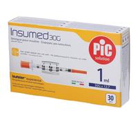 PiC Solution Insumed 30G x 12,7mm 30 Siringhe da insulina 1 ml