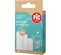 Pic Solution Cerotto Green Cotone Bio, Confezione Mix da 30 Pezzi, Dimensioni 6x2mm 10 Pezzi, 7x2mm 10 Pezzi, 4x2mm 10 Pezzi