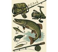 Pike fishing Logbook - 120 Page Lined Notebook for Dedicated Anglers: Classic fishing tackle artwork with a vintage pike illustration - part of The Rusty Reel lineup