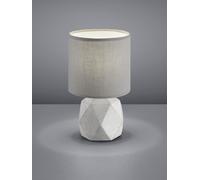 PIKE LAMPADA DA TAVOLO CON BASE CEMENTO A ROMBI E PARALUME GRIGIO H. 28CM D. 16CM ATTACCO E14