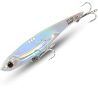 Pike set gear hooks lure20g 25g 30g Metal Jig Sinking Spinning Blade Cast Treble Hooks Tackle HardBait Artificial Bait Fishing Lure Bait(VIB I,20g)