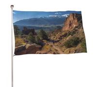 Pikes Peak Bandiera Colorado 119,4 x 177,8 cm, stampa su entrambi i lati, bandiera decorativa da giardino, non sbiadisce, con occhielli in ottone da appendere, sfondo fotografico per interni ed