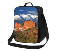 Pikes Peak Colorado Borsa per il pranzo per donne e uomini adulti isolata Lunch Box riutilizzabile a prova di perdite Borsa per il pranzo grande capacità Contenitore per alimenti portatile per il