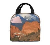 Pikes Peak Colorado Borsa per il pranzo per donne e uomini adulti isolata Lunch Box riutilizzabile a prova di perdite Borsa per il pranzo grande capacità Contenitore per alimenti portatile per il