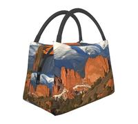 Pikes Peak Colorado Borsa per il pranzo per donne e uomini adulti isolata Lunch Box riutilizzabile a prova di perdite Borsa per il pranzo grande capacità Contenitore per alimenti portatile per il