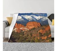 Pikes Peak Colorado Coperta e copriletto ultra morbida in micro pile leggera in flanella per aria condizionata, coperta calda per tutte le stagioni, per divano e divano, 101,6 x 76,2 cm