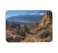 Pikes Peak Colorado Diatomy fango, tappetino da bagno assorbe umidità e sporco, zerbino con retro in gomma antiscivolo, adatto sotto la porta, per pavimento del bagno, vasca, doccia, lavandino