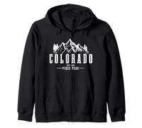 Pikes Peak Colorado EST. 1806 Vintage Montagne Escursioni Felpa con Cappuccio