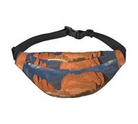 Pikes Peak Colorado Marsupio da uomo e da donna, alla moda, borsa a tracolla con tracolla regolabile, impermeabile, per viaggi, escursionismo, sport, nero, taglia unica, Nero , Taglia unica