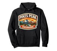 Pikes Peak Colorado Mountain Souvenir Memorabilia Escursionista Felpa con Cappuccio