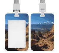 Pikes Peak Colorado - Porta badge identificativo con cordino staccabile, design impermeabile, per ufficio, posto di lavoro