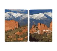 Pikes Peak Colorado - Porta passaporto da viaggio con scomparti per carte di credito e carta d'imbarco, porta passaporti, carte di credito