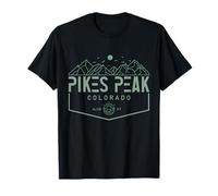 Pikes Peak Colorado Rocky Mountains Climbing Souvenir Maglietta