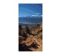 Pikes Peak Colorado - Striscione per porta, 90 x 180 cm, per feste, cartello di benvenuto stagionale, decorazione verticale da appendere per portico, ingresso, giardino, decorazione