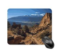 Pikes Peak Colorado - Tappetino per mouse con bordo cucito, panno lavabile, antiscivolo, design perfetto per giochi, laptop, lavoro in ufficio