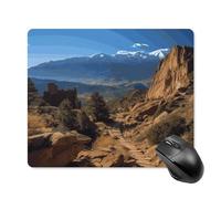 Pikes Peak Colorado - Tappetino per mouse con bordo cucito, panno lavabile, antiscivolo, design perfetto per giochi, laptop, lavoro in ufficio