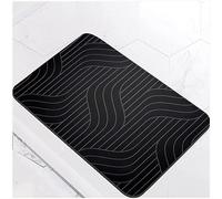 PIKETU Tappeto pietra diatomite, asciuga passi, tappeto bagno assorbente, tappetino antiscivolo doccia,Nero,40 * 60cm