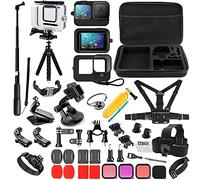 Pikioraz Kit Accessori per Action Cam, Kit di Accessori Compatibile con GoPro, Fotocamera Sportive Set di Accessorio per GoPro Hero12 11 10 9 Black