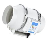 PIKITER Ventilatore di scarico in linea rotondo silenzioso, ventilazione for bagno cucina, ventilatore a parete for pulizia dell'aria for camper roulotte, 1 pezzo(6inch(hf150))