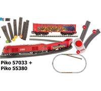 PIKO 57033 + 55380 Start Set Br 2016+ 3 Vagone Pista Ovale Abstellgleis Nuovo