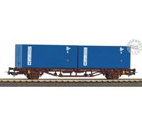 PIKO 58755 carro merci pianale FS con 2 container 20' "Lloyd Triestino" scala H0