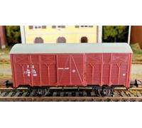 PIKO 97045 Carro CHIUSO a 2 assi tipo F marrone FS ex DB, tetto curvo