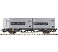 Vagone Piattaforma Lgs579 con Container Deutrans
