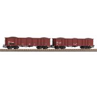 PIKO EXPERT 58287 Set 2 carri tipo Eaos logo FS inclinato, carico di carbone