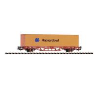 Piko H0 57700 Carro porta container in scala H0 Hapag Lloyd di DB Cargo