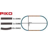 Piko H0 binario ad A set binari con letto 18 pezzi - NUOVO