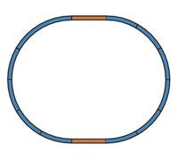 PIKO tracciato ovale binari misura ingombro 190 x 95 cm