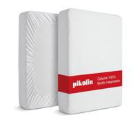 Pikolin Home Coprimaterasso 90x190/200 cm in 100% Cotone Sanforizzato, Traspirante, Morbido e Anti-restringimento, Lavabile in Lavatrice, Angoli Elasticizzati