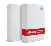 PIKOLIN - Coprimaterasso Matrimoniale King Size Ipoallergenico in Cotone 100% | Traspirante e Confortevole | Tripla Barriera contro Acari e Batteri | Faldone Elastico 32 cm per un Riposo Ottimale | 18